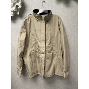 Tudor Court Beige Jacket Hooded And Reversible Size 3x